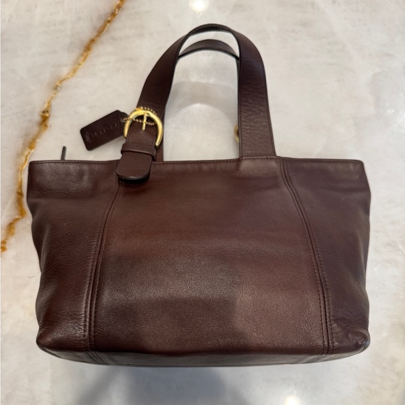 Coach vintage Brown Leather Bag tote - Picture 1 of 11